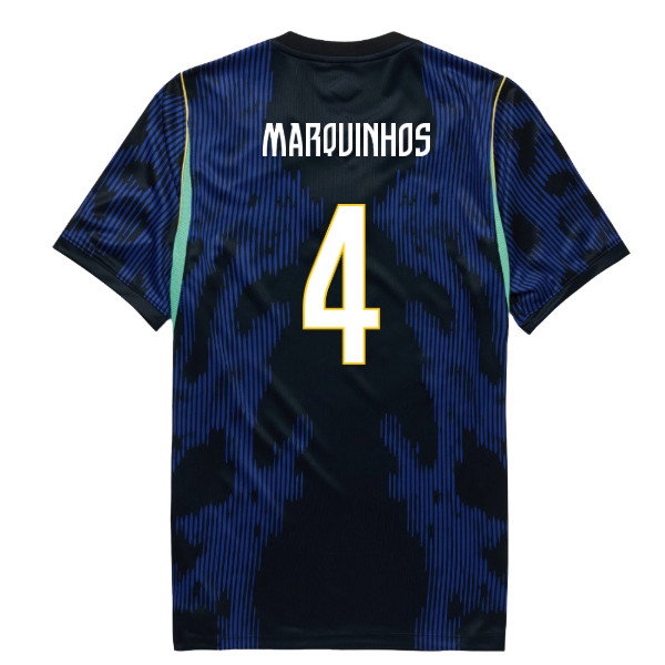 2026-2027 Brazil Away Shirt (Kids) (Marquinhos 4)-SoccerKits Hub | Buy Soccer Jerseys Online